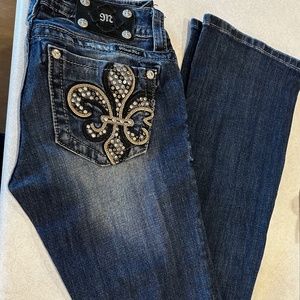 [MISS ME] Embellished boot cut jeans- excellent used condition- like new.